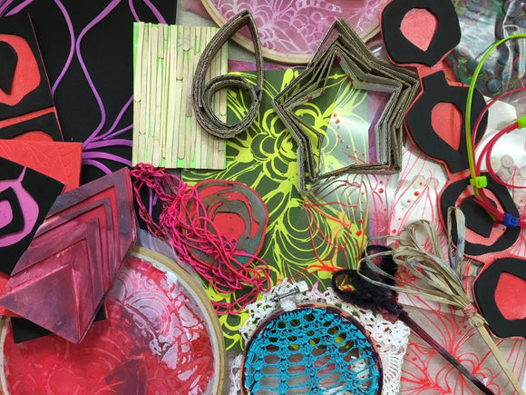 25 ideas + handmade tools for mixed media and pattern design