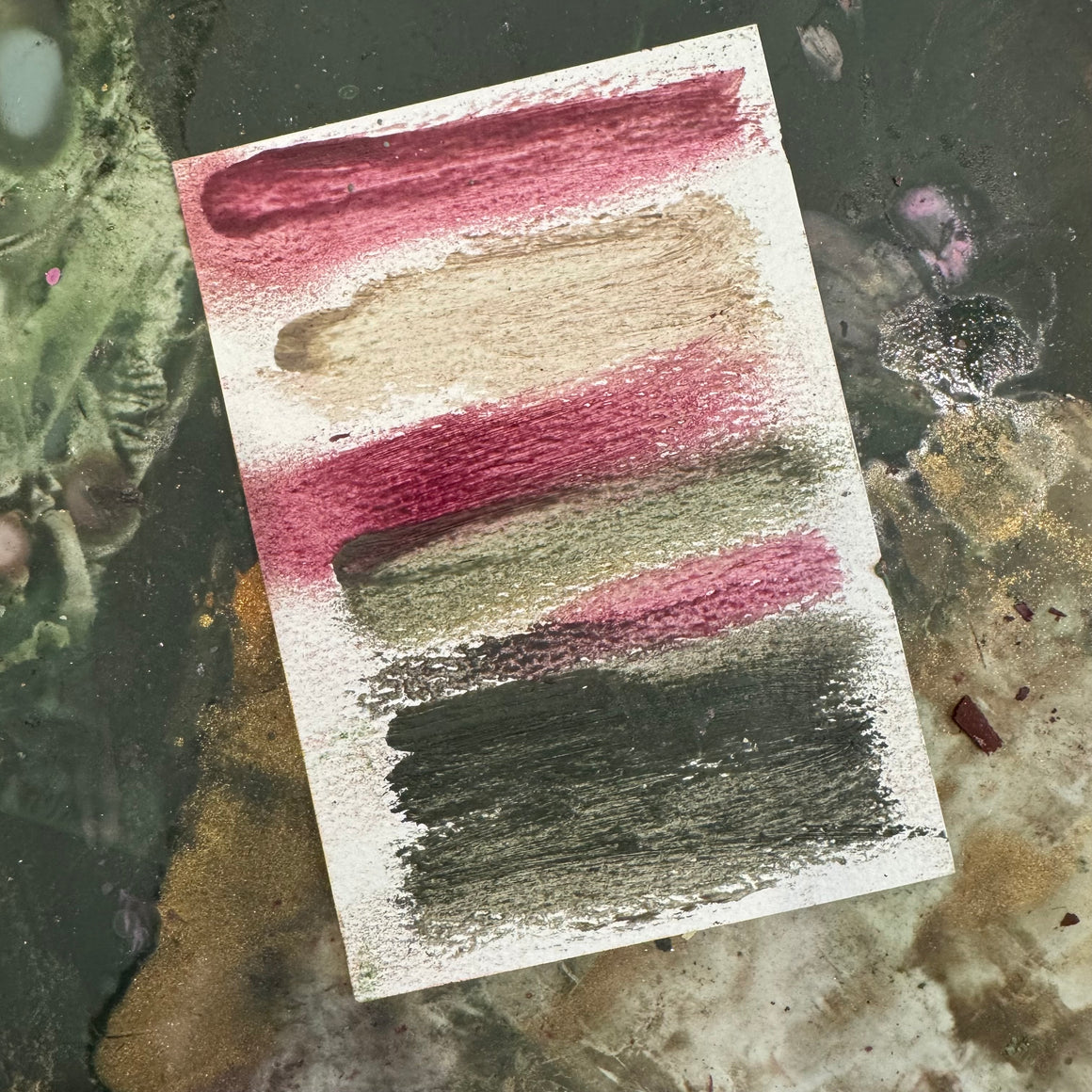 #tracibautistaCOLOR WAX MONOPRINT BARS ~ WINTER landscapes {7-set}