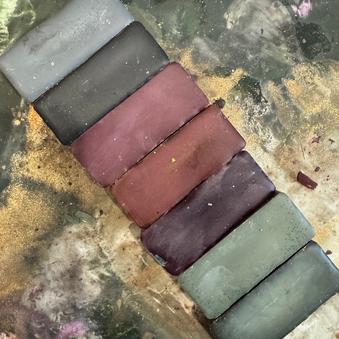 #tracibautistaCOLOR WAX MONOPRINT bars