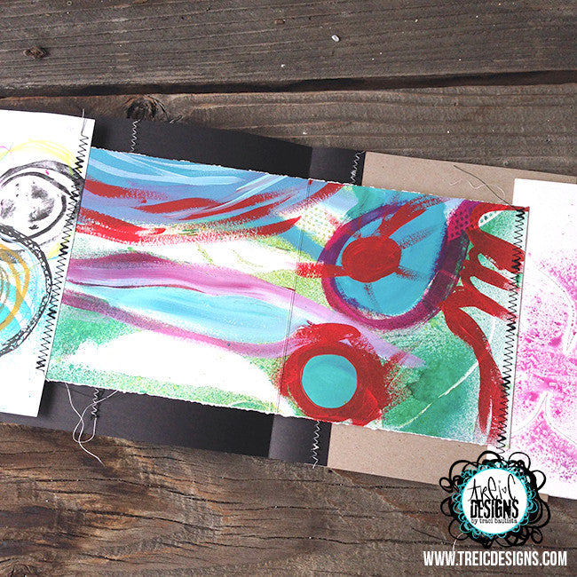 be FREE lily print art quilt handmade art journal