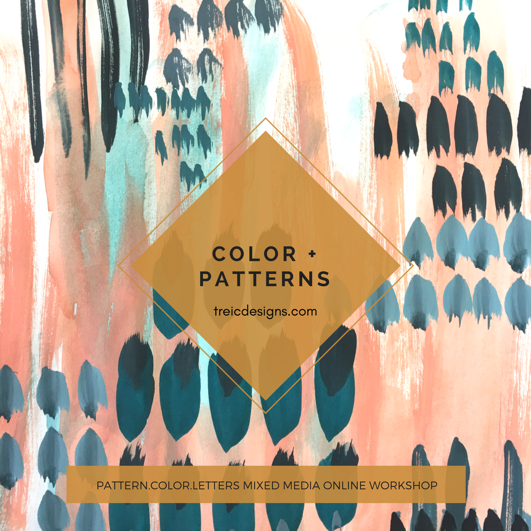 INSPIRATION SKETCHBOOK: patterns + color + letters online workshop