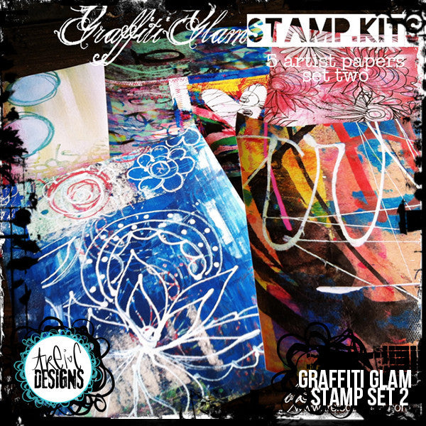graffiti GLAM stamp set #2