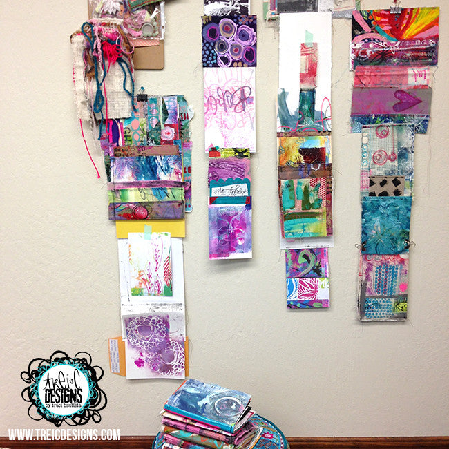 collage PLAY art quilt handmade art journal