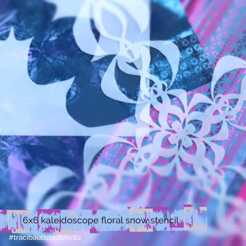 KALEIDOSCOPE floral snow stamp + stencil bundle