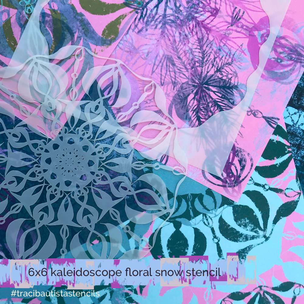 KALEIDOSCOPE floral snow stamp + stencil bundle