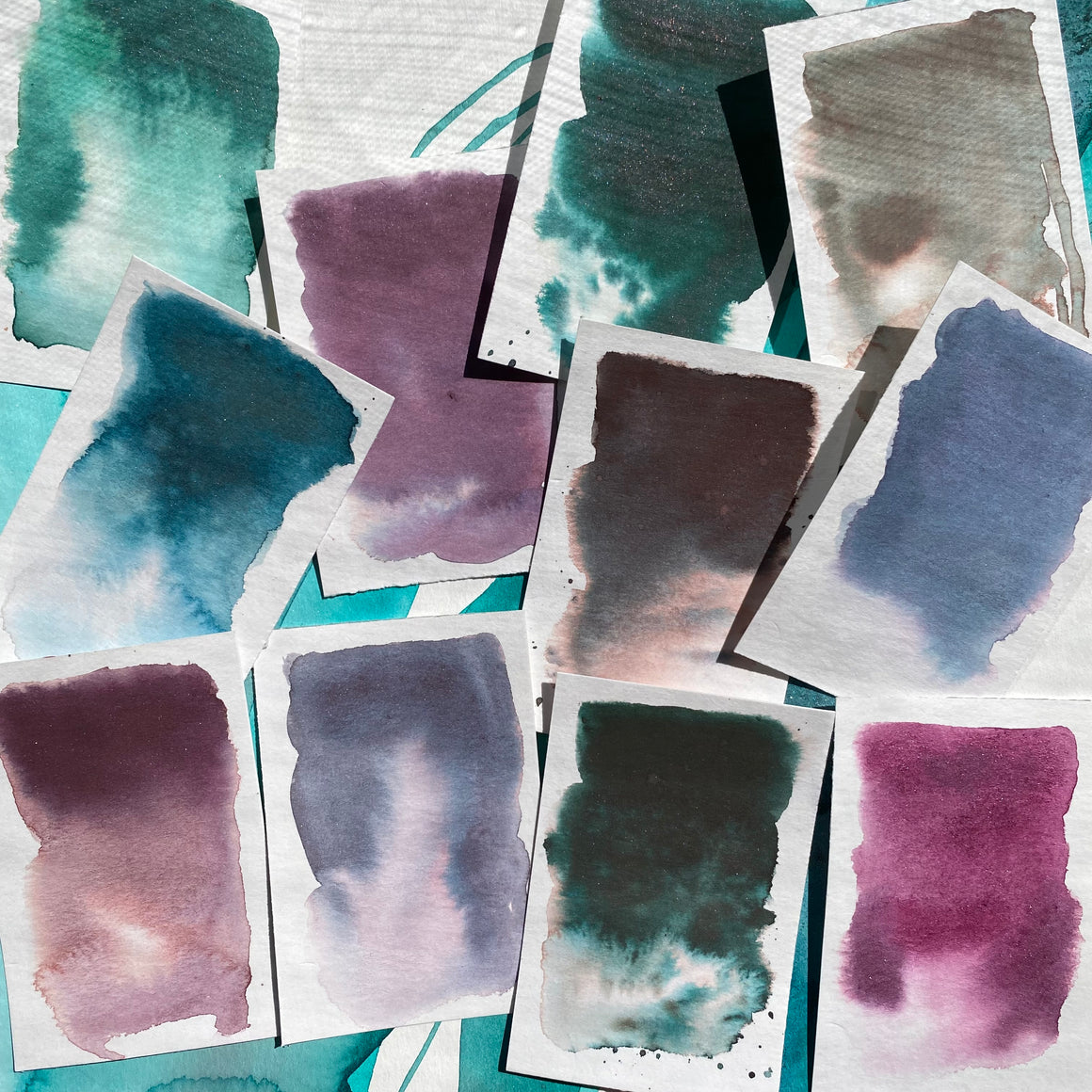 #tracibautistaCOLOR ~ {LANIKAI} handcrafted watercolor swatch tile