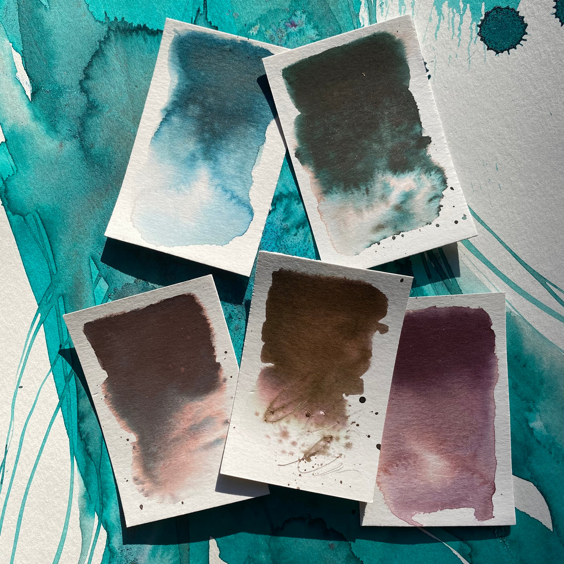 #tracibautistaCOLOR ~ {LANIKAI} handcrafted watercolor swatch tile